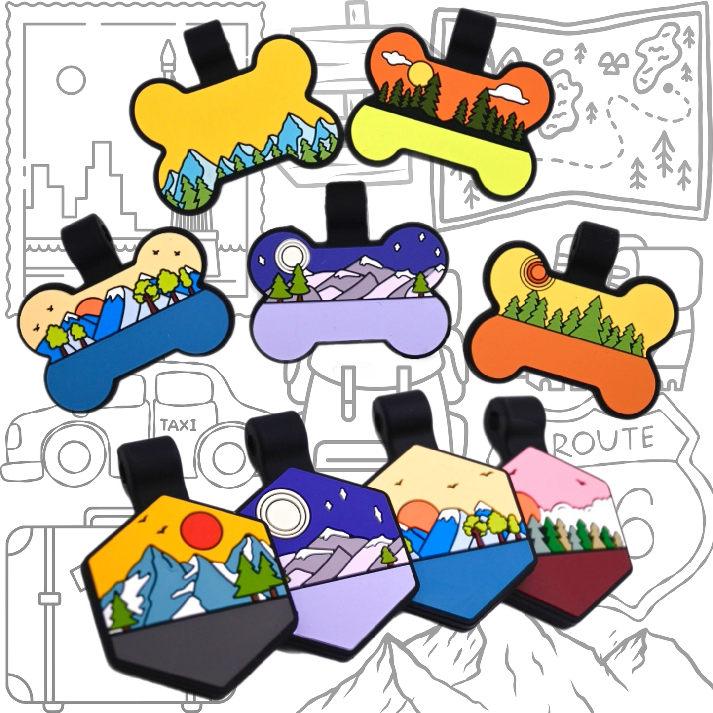 WanderPaws Collection — Personalized Adventure Dog Tag